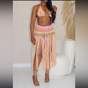 Fringe Beach coverup set